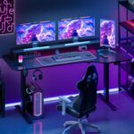 Bureau assis-debout électrique 180×80 cm 4 pieds