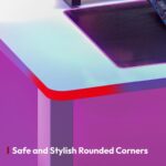 Bureau assis-debout électrique 180×80 cm 4 pieds