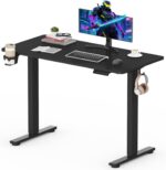 Bureau assis-debout électrique 180×80 cm 4 pieds