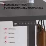 Bureau assis-debout électrique 180×80 cm 4 pieds