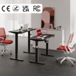 Bureau assis-debout électrique 180×80 cm 4 pieds