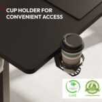 Bureau assis-debout électrique 180×80 cm 4 pieds