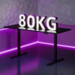 Bureau assis-debout électrique 180×80 cm 4 pieds