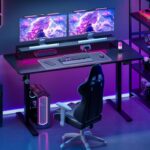 Bureau assis-debout électrique 180×80 cm 4 pieds