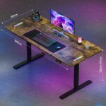 Bureau assis-debout électrique 180×80 cm 4 pieds