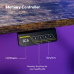 Bureau assis-debout électrique 180×80 cm 4 pieds