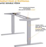 Bureau assis-debout électrique 160×80 cm
