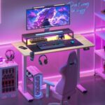 Bureau assis-debout électrique 180×80 cm 4 pieds