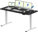 Bureau assis-debout électrique 180×80 cm double moteur USB 45 W