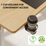 Bureau assis-debout électrique 180×80 cm 4 pieds