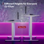 Bureau assis-debout électrique 180×80 cm 4 pieds