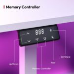 Bureau assis-debout électrique 180×80 cm 4 pieds