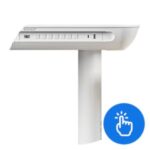 Bureau électrique réglable avec plateau verre 120×60 cm hauteur 72–118 cm et ports USB