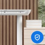 Bureau électrique réglable avec plateau verre 120×60 cm hauteur 72–118 cm et ports USB