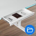 Bureau électrique réglable avec plateau verre 120×60 cm hauteur 72–118 cm et ports USB