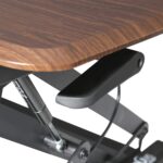 Bureau électrique réglable en hauteur AirLIFT 121×61 cm – verre trempé, 73–120 cm, 2 moteurs
