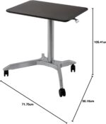 Bureau électrique réglable en hauteur AirLIFT 121×61 cm – verre trempé, 73–120 cm, 2 moteurs
