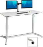 Bureau électrique réglable en hauteur AirLIFT 121×61 cm – verre trempé, 73–120 cm, 2 moteurs