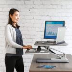 Bureau électrique réglable en hauteur AirLIFT 121×61 cm – verre trempé, 73–120 cm, 2 moteurs