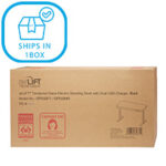 Bureau électrique réglable en hauteur AirLIFT 121×61 cm – verre trempé, 73–120 cm, 2 moteurs