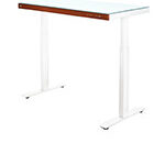 Bureau électrique réglable en hauteur AirLIFT 121×61 cm – verre trempé, 73–120 cm, 2 moteurs