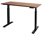 Bureau électrique réglable en hauteur AirLIFT 121×61 cm – verre trempé, 73–120 cm, 2 moteurs