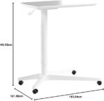 Bureau électrique réglable en hauteur AirLIFT 121×61 cm – verre trempé, 73–120 cm, 2 moteurs