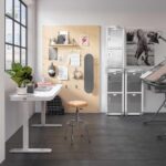 Bureau électrique réglable en hauteur AirLIFT 121×61 cm – verre trempé, 73–120 cm, 2 moteurs