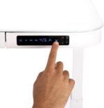 Bureau électrique réglable en hauteur AirLIFT 121×61 cm – verre trempé, 73–120 cm, 2 moteurs