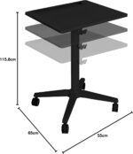 Bureau électrique réglable en hauteur AirLIFT 121×61 cm – verre trempé, 73–120 cm, 2 moteurs