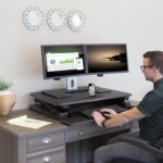 Bureau électrique réglable en hauteur AirLIFT 121×61 cm – verre trempé, 73–120 cm, 2 moteurs