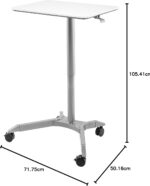 Bureau électrique réglable en hauteur AirLIFT 121×61 cm – verre trempé, 73–120 cm, 2 moteurs