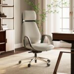Chaise de bureau EUREKA ERGONOMIC beige inclinaison 90° à 139°