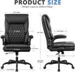 Chaise de bureau bascule 90–115° accoudoirs rabattables