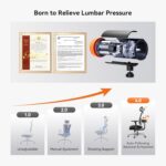 Chaise de bureau réglable T11 en maille accoudoirs 3D