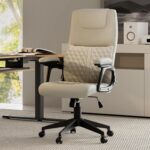 Chaise de bureau EUREKA ERGONOMIC gris dossier incurvé appui-tête réglable