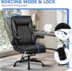 Chaise de bureau bascule 90–115° accoudoirs rabattables