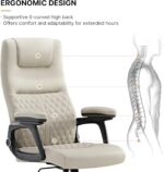 Chaise de bureau EUREKA ERGONOMIC gris dossier incurvé appui-tête réglable