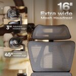 Chaise de bureau réglable T11 en maille accoudoirs 3D