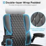 Chaise de bureau appuie-tête réglable accoudoirs rabattables