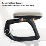 Chaise de bureau EUREKA ERGONOMIC gris dossier incurvé appui-tête réglable