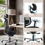 Chaise de bureau Bicolore High mécanisme Donati accoudoirs 4D