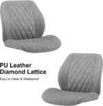 Chaise de bureau YFO cuir PU gris soutien lombaire réglable 136 kg