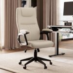 Chaise de bureau EUREKA ERGONOMIC gris dossier incurvé appui-tête réglable