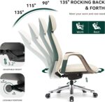 Chaise de bureau EUREKA ERGONOMIC beige inclinaison 90° à 139°