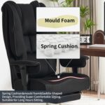 Chaise de bureau avec repose-pieds dossier en maille, inclinaison 90–135°