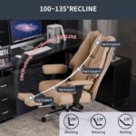 Chaise de bureau avec repose-pieds dossier en maille, inclinaison 90–135°