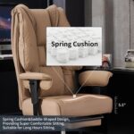 Chaise de bureau avec repose-pieds dossier en maille, inclinaison 90–135°