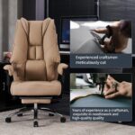 Chaise de bureau avec repose-pieds dossier en maille, inclinaison 90–135°