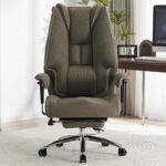 Chaise de bureau avec repose-pieds dossier en maille, inclinaison 90–135°